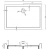Mexen Flow+ receveur rectangulaire 90 x 80 cm, blanc brillant - 46R108090H