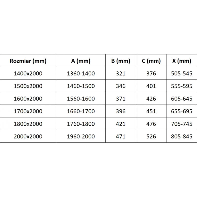 Mexen Velar L Duo portes de douche coulissantes 170 cm, graphite, noir - 871-170-003-42-70