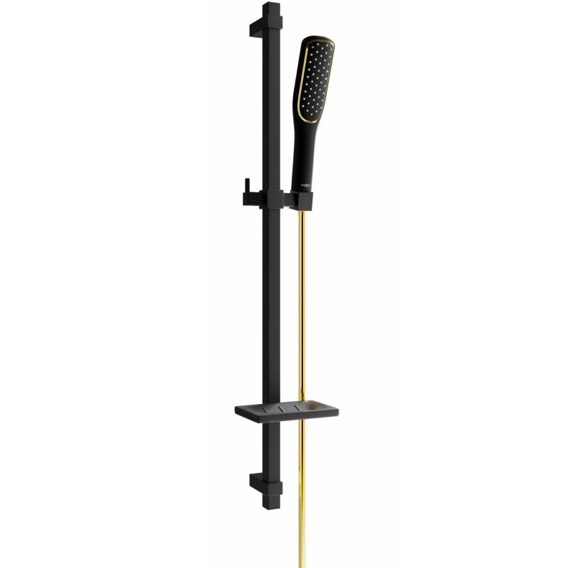 Mexen DQ49 ensemble de douche coulissant, noir/doré - 785494581-57
