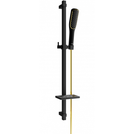 Mexen DQ49 ensemble de douche coulissant, noir/doré - 785494581-57