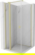 Mexen Mist T cabine de douche pivotante 120 x 120 cm, transparente, or brossé - 8A4T-120-120-55-00