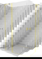 Mexen Mist L Duo cabine de douche pivotante 100 x 90 cm, transparent, or brossé - 8A4L-100-090-55-00