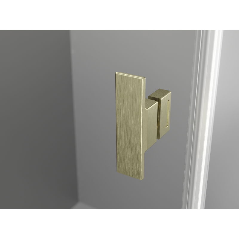 Mexen Mist L Duo cabine de douche pivotante 115 x 100 cm, transparent, or brossé - 8A4L-115-100-55-00