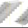 Mexen Mist L Duo cabine de douche battante 115 x 100 cm, transparent, or brossé - 8A4L-115-100-55-00