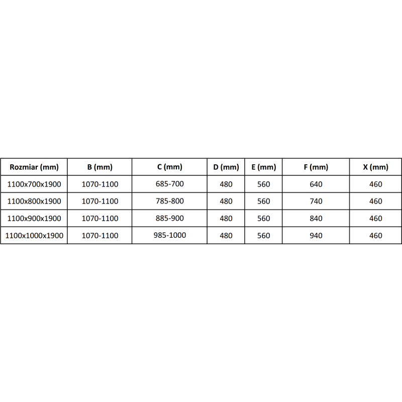 Mexen Apia cabine de douche coulissante 110 x 70 cm, transparente, dorée + receveur Flat, blanc - 840-110-070-50-00-4010G