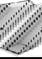 Mexen Mist L Duo cabine de douche pivotante 120 x 90 cm, cadre noir, noir - 8A4L-120L-090P-70-70