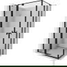 Mexen Mist Duo cabine de douche pivotante 115 x 100 cm, cadre noir, noir - 8A4-115L-100P-70-70