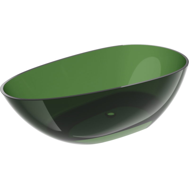 Mexen Glass forest baignoire autoportante transparente 170 x 85 cm, bonde chromée - 58061708502