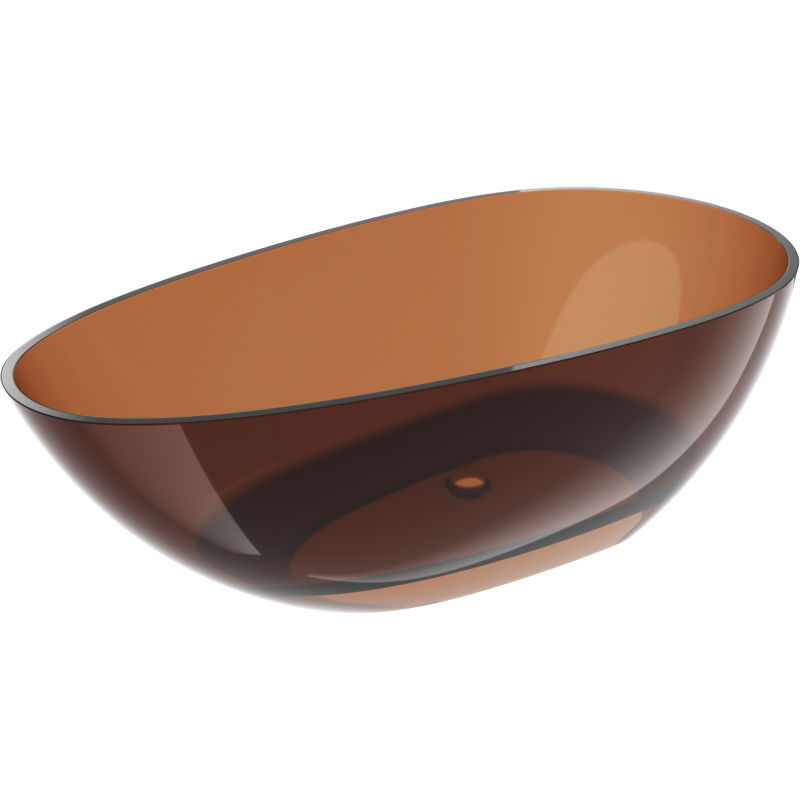 Mexen Glass Earth baignoire autoportante transparente 170 x 85 cm, bonde chromée - 58061708505