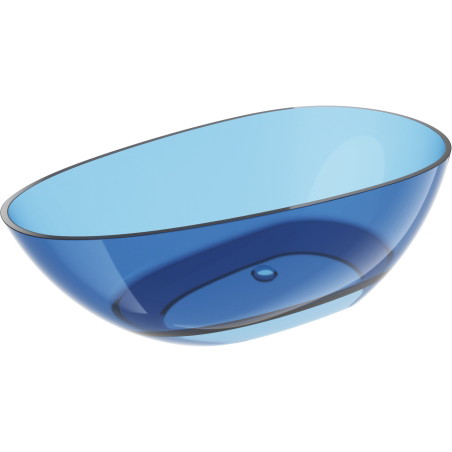Mexen Glass baignoire autonome transparente 170 x 85 cm, denim, bouchon chromé - 58061708507