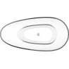 Mexen Glass baignoire autoportante transparente 170 x 85 cm, clear, bouchon chromé - 58061708508
