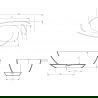 Mexen Glass teal baignoire autoportante transparente 170 x 85 cm, bouchon chromé - 58061708511