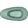 Mexen Glass baignoire autoportante transparente 170 x 85 cm, teal, bouchon chromé - 58061708511