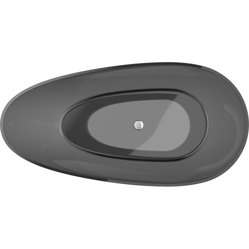 Mexen Glass noir baignoire autoportante transparente 160 x 80 cm, bonde chromée - 58061608013