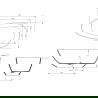 Mexen Glass baignoire autoportante noire transparente 160 x 80 cm, bonde chromée - 58061608013