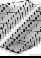 Mexen Mist Duo cabine de douche pivotante 100 x 90 cm, grille noire, noir - 8A4-100L-090P-70-77