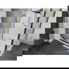 Mexen Apia cabine de douche coulissante 140 x 70 cm, transparent, or + receveur Flat, blanc- 840-140-070-50-00-4010G