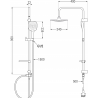 Mexen X17 colonne de douche, noire - 798171791-70