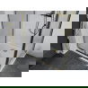 Mexen Apia cabine de douche coulissante 140 x 90 cm, transparent, or + receveur Flat, blanc- 840-140-090-50-00-4010G