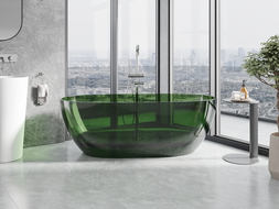 Mexen Pure forest baignoire autoportante transparente 170 x 80 cm, bouchon chromé - 58071708002