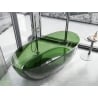 Mexen Pure baignoire autoportante transparente 170 x 80 cm, forêt, bouchon chromé - 58071708002