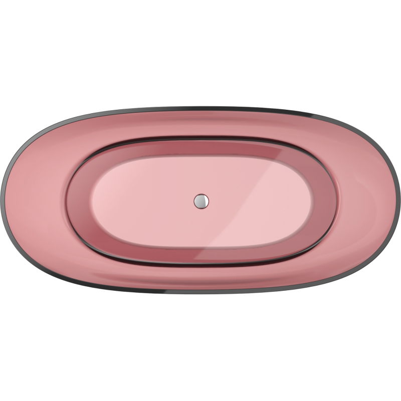 Mexen Pure eozyna baignoire autoportante transparente 170 x 80 cm, bouchon chromé - 58071708003