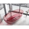 Mexen Pure baignoire autoportante transparente 170 x 80 cm, éosine, bouchon chromé - 58071708003