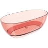 Mexen Pure baignoire autoportante transparente 170 x 80 cm, corail, bouchon chromé - 58071708004