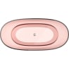Mexen Pure baignoire autoportante transparente 170 x 80 cm, corail, bouchon chromé - 58071708004
