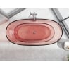 Mexen Pure baignoire autoportante transparente 170 x 80 cm, corail, bouchon chromé - 58071708004