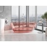 Mexen Pure baignoire autoportante transparente 170 x 80 cm, corail, bouchon chromé - 58071708004