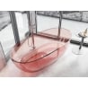 Mexen Pure baignoire autoportante transparente 170 x 80 cm, corail, bouchon chromé - 58071708004