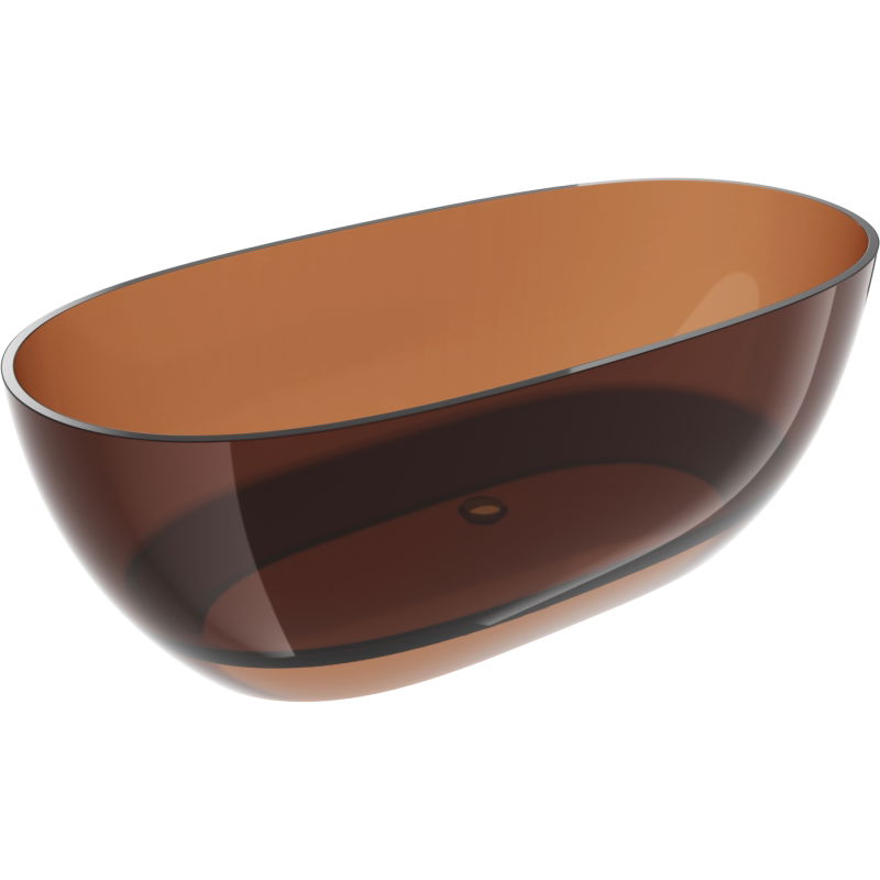 Mexen Pure earth baignoire autoportante transparente 170 x 80 cm, bonde chromée - 58071708005