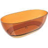Mexen Pure baignoire autoportante transparente 170 x 80 cm, rouille, bonde chromée - 58071708006