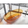 Mexen Pure baignoire autoportante transparente 170 x 80 cm, rouille, bonde chromée - 58071708006