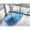 Mexen Pure baignoire autoportante transparente 170 x 80 cm, denim, bonde chromée - 58071708007