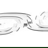 Mexen Pure claire baignoire autoportante transparente 170 x 80 cm, bouchon chrome - 58071708008
