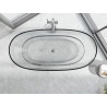 Mexen Pure baignoire autoportante transparente 170 x 80 cm, claire, bonde chromée - 58071708008