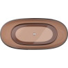Mexen Pure baignoire autoportante transparente 170 x 80 cm, cerise, bouchon chromé - 58071708009