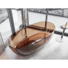 Mexen Pure baignoire autoportante transparente 170 x 80 cm, cerise, bouchon chromé - 58071708009