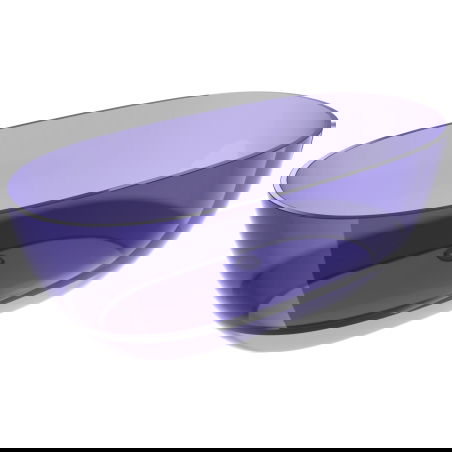 Mexen Pure bleu ardoise foncé baignoire autoportante transparente 170 x 80 cm, bonde chromée - 58071708010