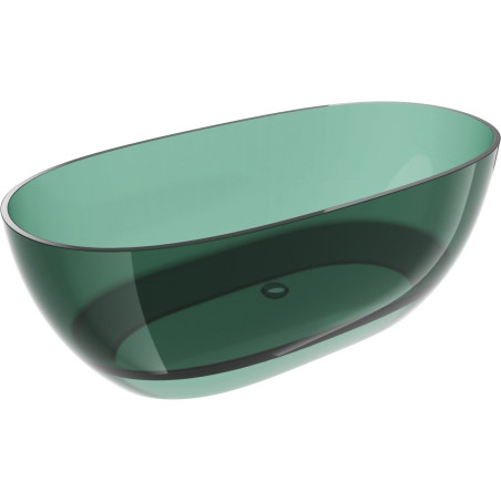 Mexen Pure baignoire autoportante transparente 170 x 80 cm, teal, bonde chromée - 58071708011