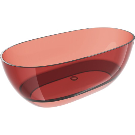 Mexen Pure baignoire autoportante transparente 170 x 80 cm, rose, bonde chromée - 58071708014