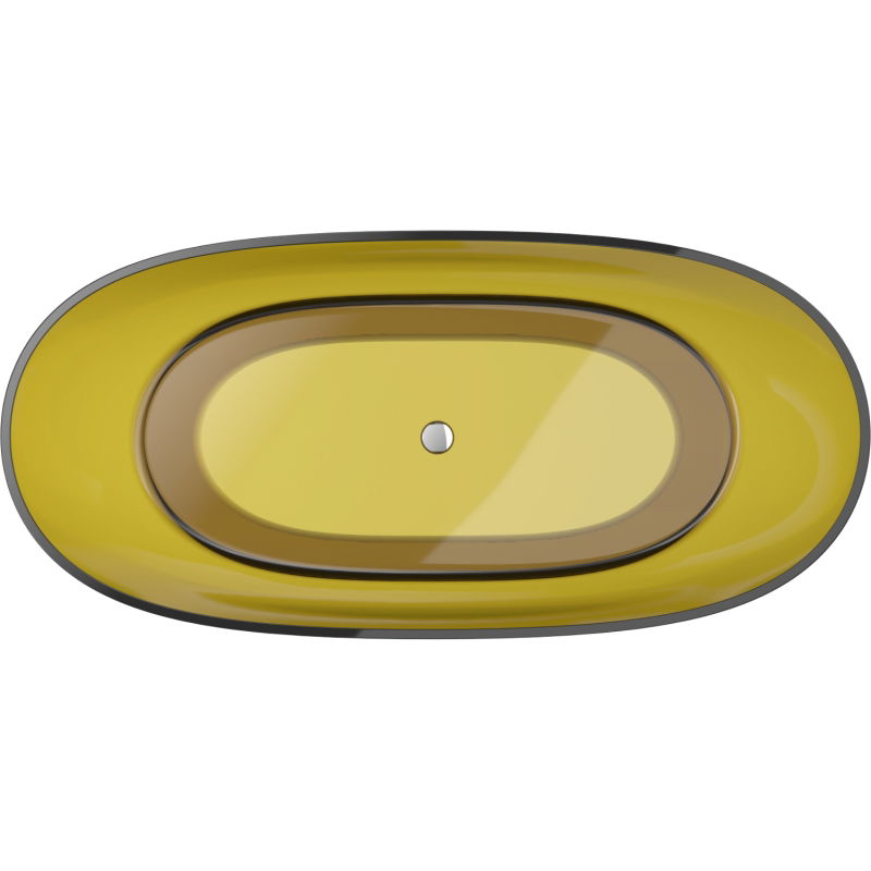 Mexen Pure honey baignoire autoportante transparente 170 x 80 cm, bouchon chromé - 58071708015