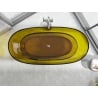 Mexen Pure baignoire autoportante transparente 170 x 80 cm, honey, bouchon chromé - 58071708015
