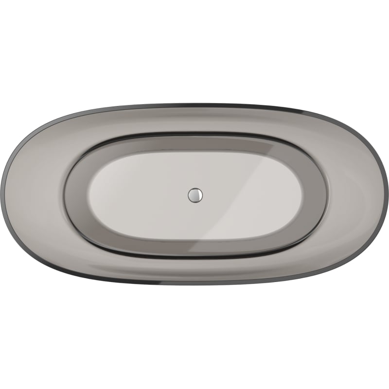 Mexen Pure bronze baignoire autoportante transparente 170 x 80 cm, bouchon chrome - 58071708018