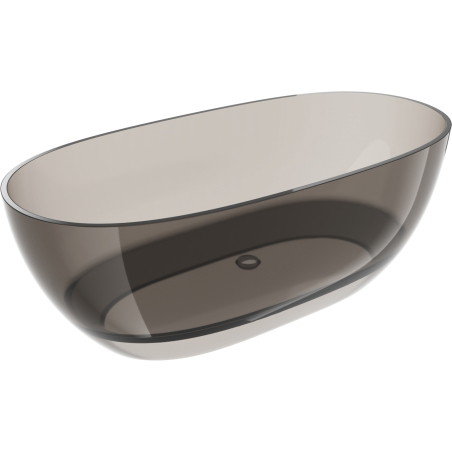 Mexen Pure baignoire autoportante transparente 170 x 80 cm, bronze, bouchon chromé - 58071708018