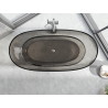 Mexen Pure baignoire autoportante transparente 170 x 80 cm, bronze, bouchon chromé - 58071708018