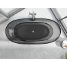 Mexen Pure baignoire autoportante transparente 170 x 80 cm, fumée, bonde chromée - 58071708019