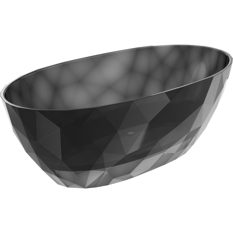 Mexen Orax baignoire noire autoportante transparente 170 x 80 cm, bonde chromée - 58081708013